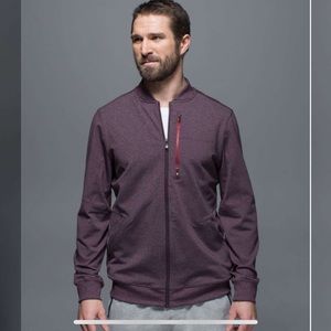 LuLuLemon Six Pack Bomber Jacket, size Large, Dark Cherry Heather